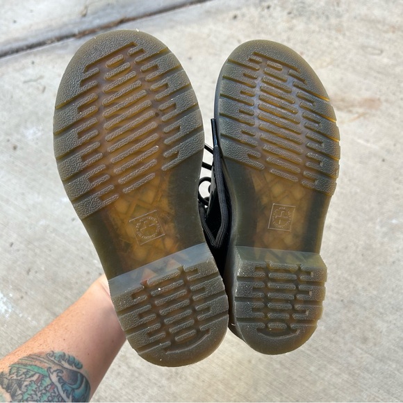 Dr martens black patent leather lace up combat boots toddler 12 - Picture 7 of 8